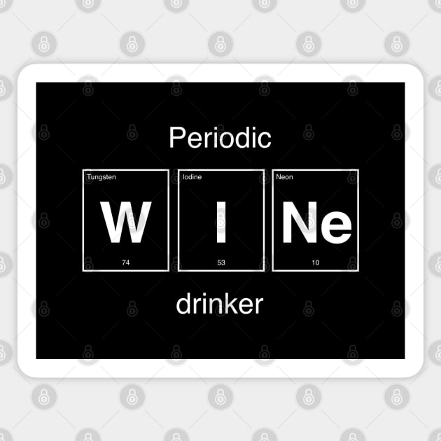 Periodic wine drinker Sticker by PAVOCreative